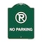 Signmission Designer Series No Parking Small, Green & White Heavy-Gauge Aluminum Sign, 24" x 18", GW-1824-9816 A-DES-GW-1824-9816 - alternate 1